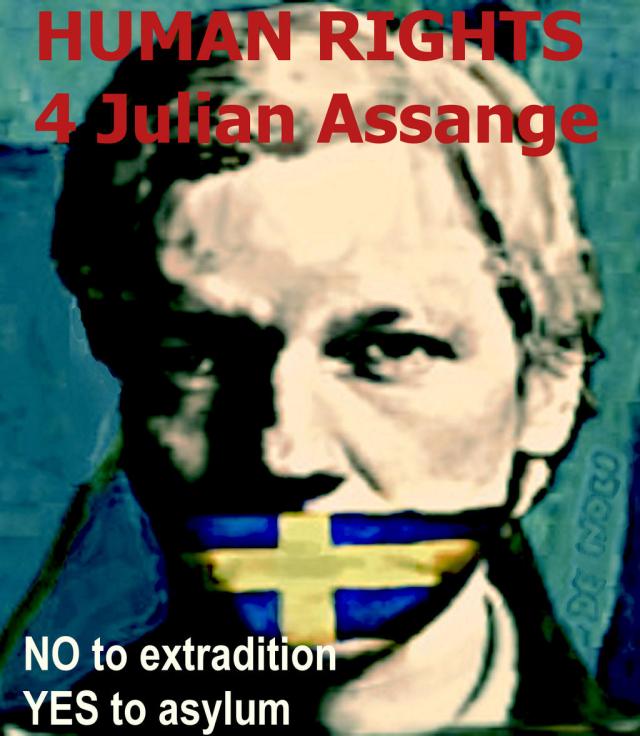 Assange extradition NO! - by Arte de Noli